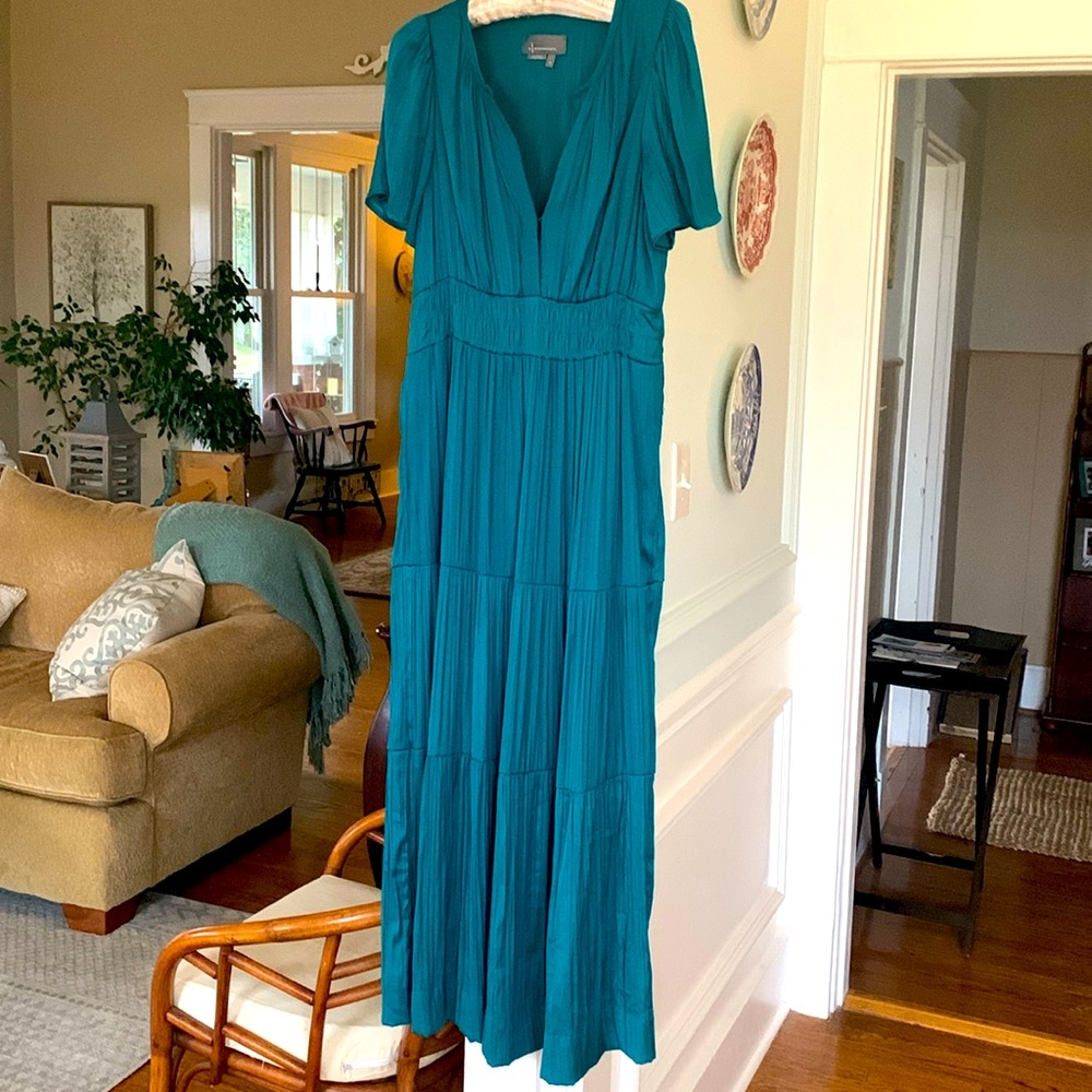 Anthropologie Somerset Satin Maxi